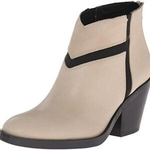 Naya Atom Ankle Boots Taupe Black Leather Size 8